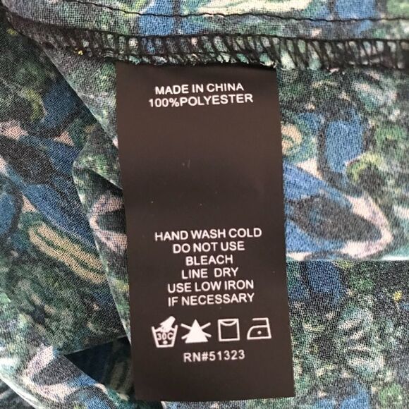 NEW! Vince Camuto Blue Sheer Long Sleeve Top Sz S - Picture 6 of 8